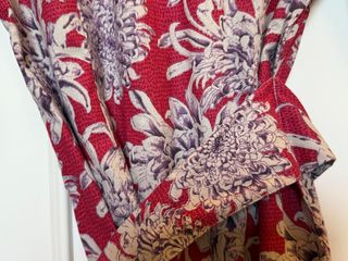Vestido rojo estampado - manga francesa