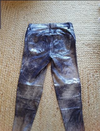 Pantalones Zara pitillo metalizados