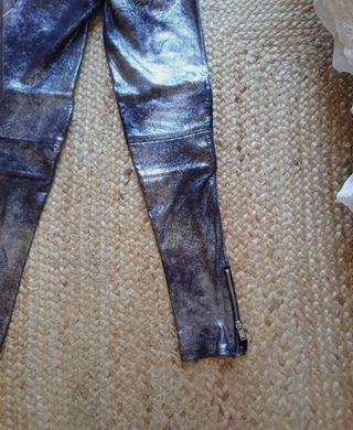 Pantalones Zara pitillo metalizados