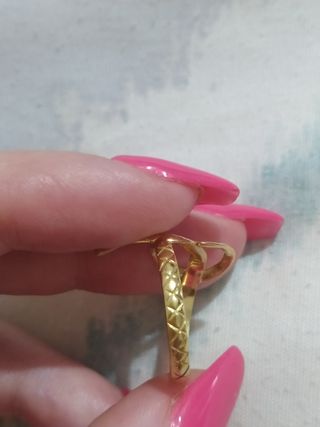 Anillo serpiente oro 18k rubí