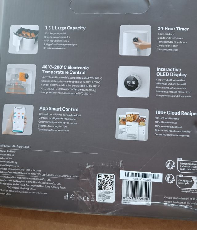 Friggitrice ad aria Xiaomi 3.5L