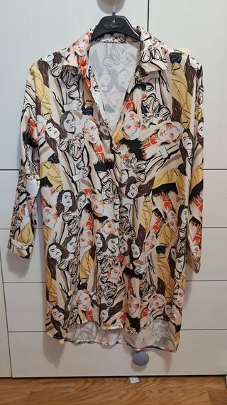Camicia maxi stampa vintage