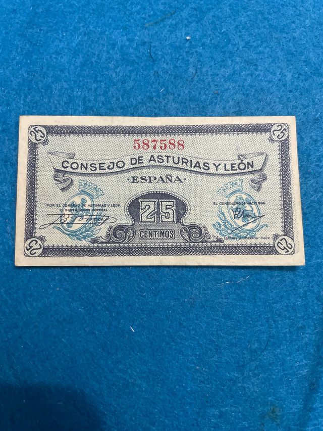 25 Centesimi CONSIGLIO DELLE ASTURIAS E DI LEON 1937