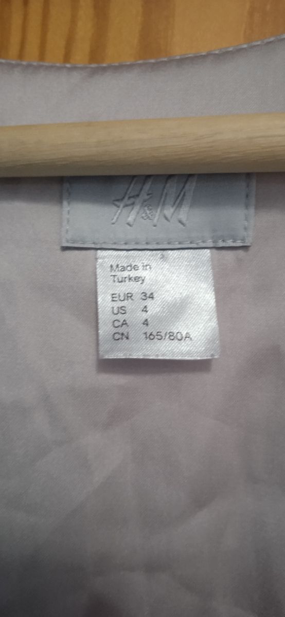 Vestido H&M beige talla EUR 34