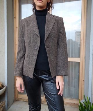 Giacca Blu Nauta marrone vintage