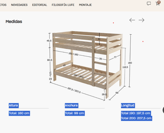 Litera blanca infantil