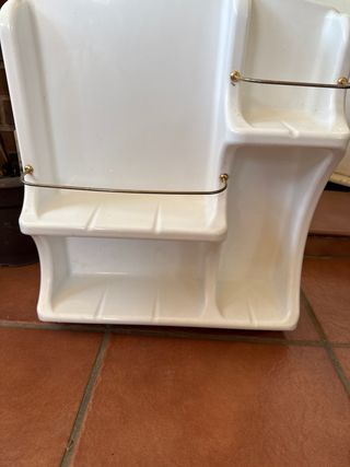 Estantería baño plastica blanca con 4 estantes