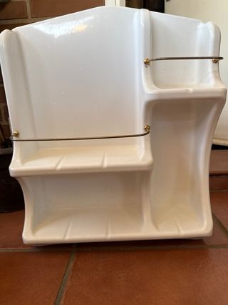 Estantería baño plastica blanca con 4 estantes