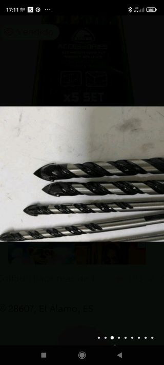 5 Brocas widia para cristal