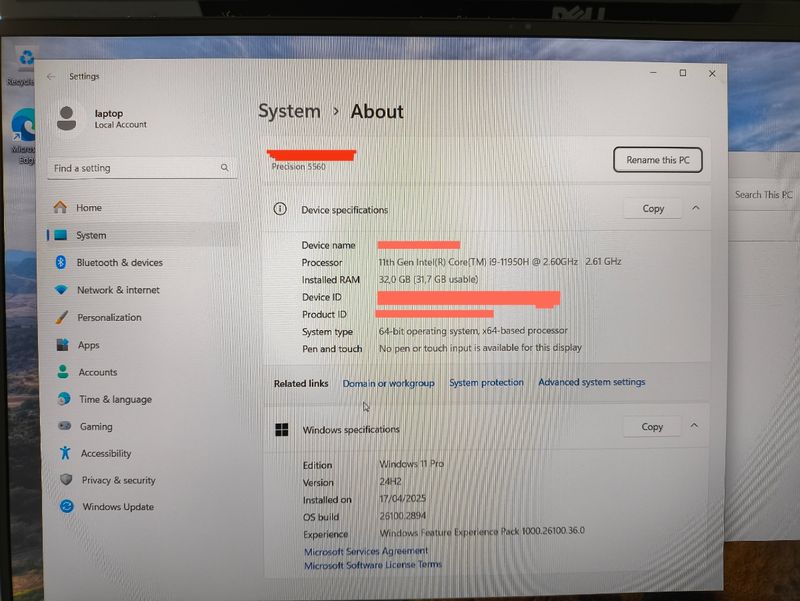 Dell Precision 5560 i9 - Portátil afbeelding 2