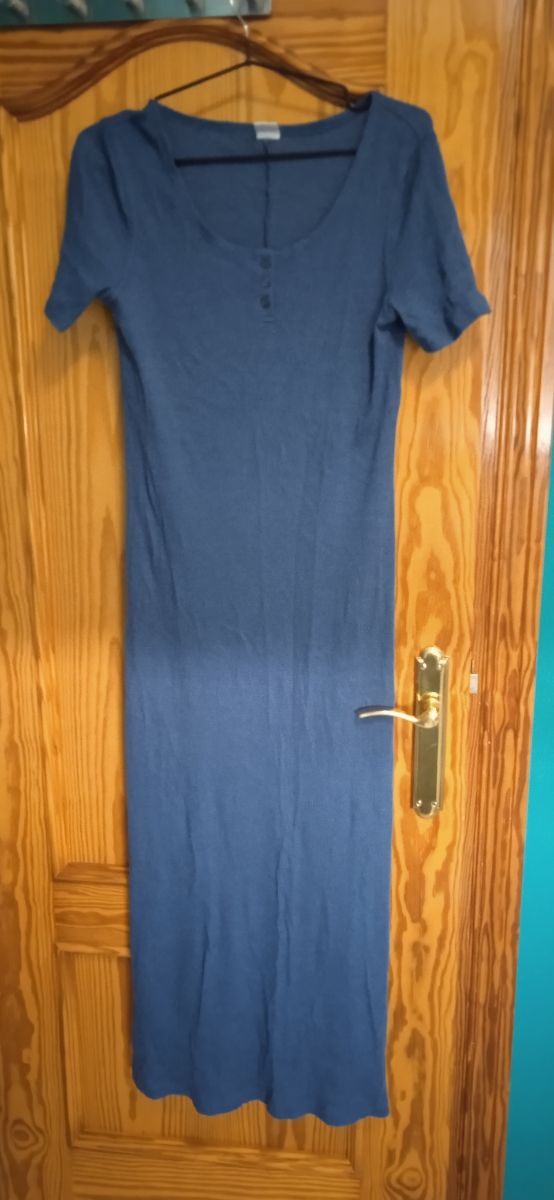 Vestido midi azul marino - Talla S