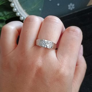Anillo de moissanita para hombre （unisexo）