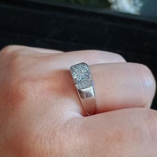 Anillo de moissanita para hombre （unisexo）