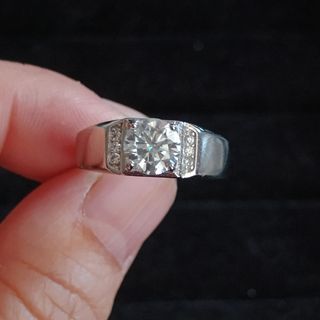 Anillo de moissanita para hombre （unisexo）
