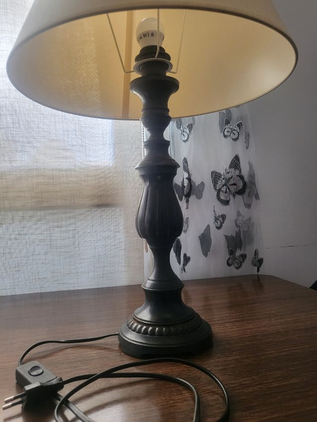 Lámpara de mesa - Metal y Tela