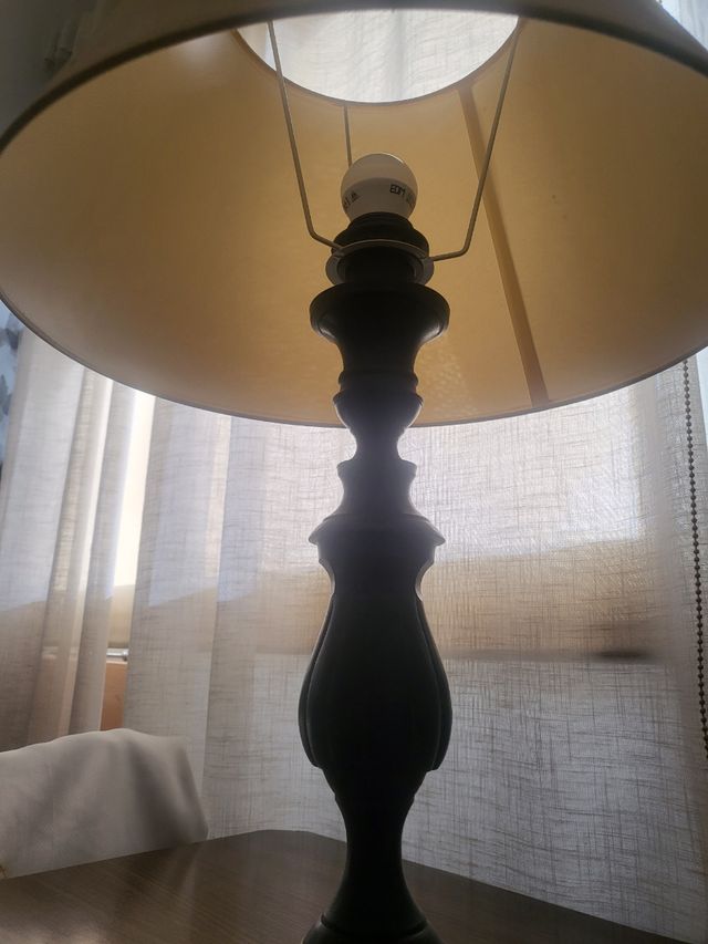 Lámpara de mesa - Metal y Tela