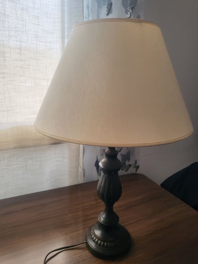 Lámpara de mesa - Metal y Tela