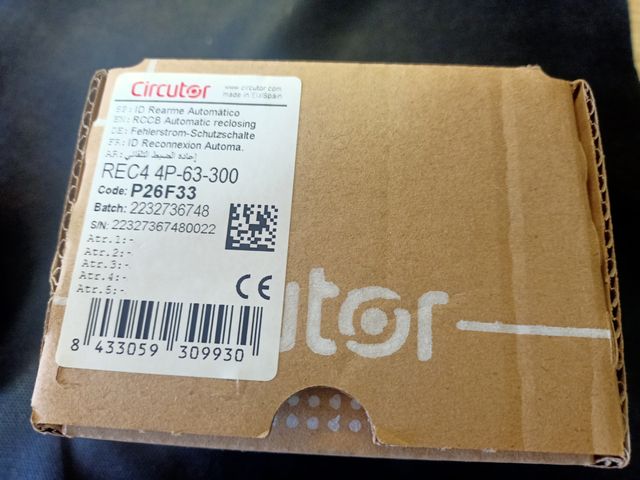 DIFERENCIAL AUTOREARMABLE 4P P26F33. Circutor