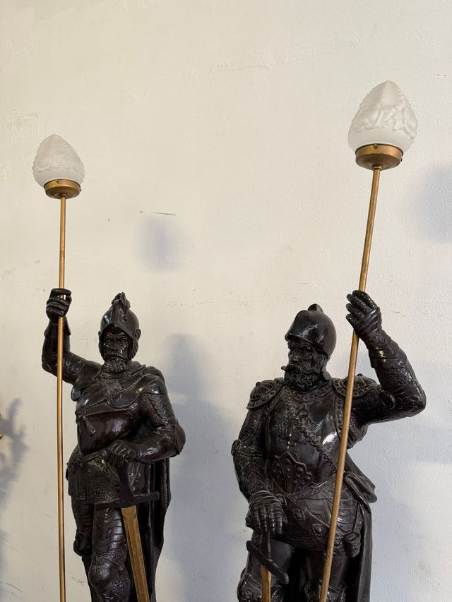 2 lampade alabarderos in terracotta