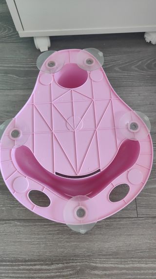 Asiento bañera bebé rosa