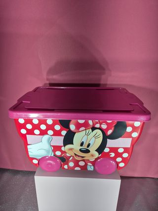 Caja baúl con ruedas minnie mouse