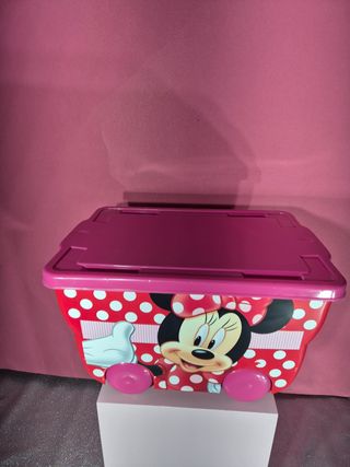 Caja baúl con ruedas minnie mouse