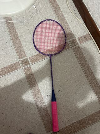 Raqueta bádminton rosa-azul