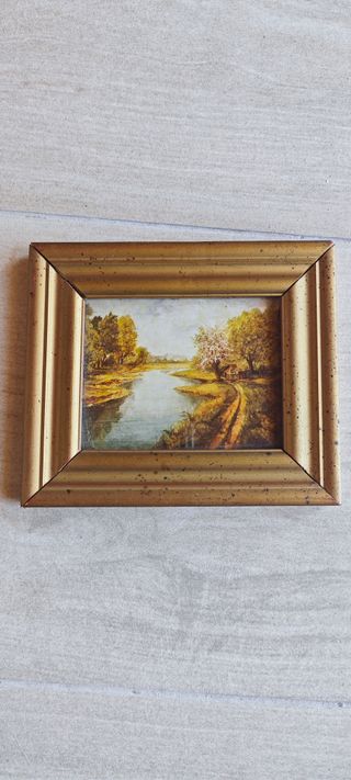 Quadro in legno con vetro con stampa natura