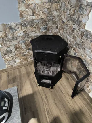 Chimenea leña - Metal Negra