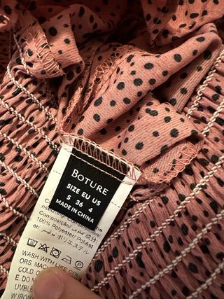 Blusa Shein rosa talla S - puntos negros