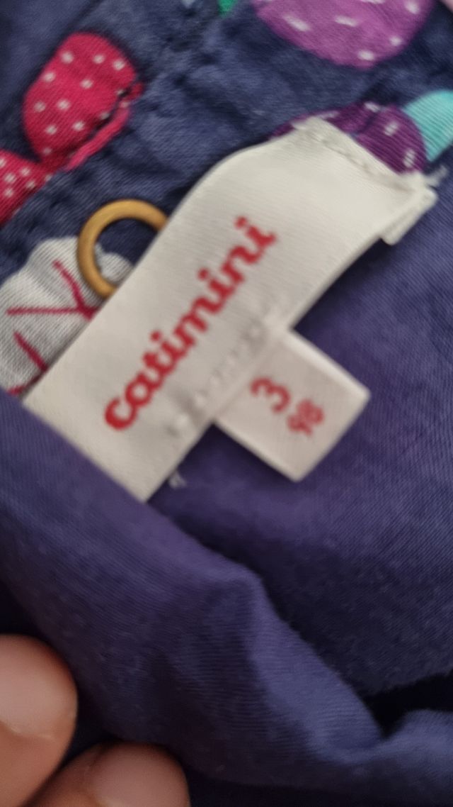 Vestido marca Catimini talla 3 años, de tirantes, 