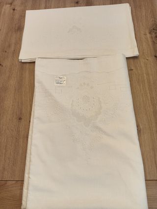 Sábana encimera bordada algodón