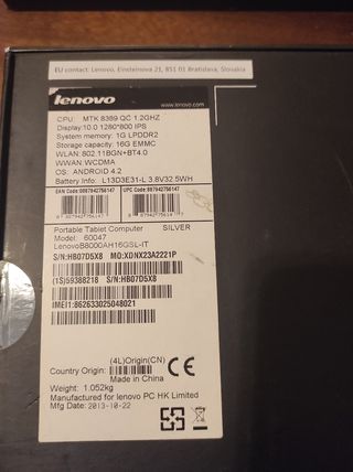 Tablet Lenovo 10'