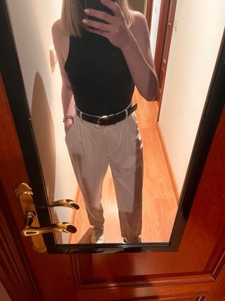 Pantalones anchos beige HM