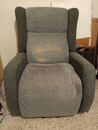 Sofá reclinable eléctrico gris