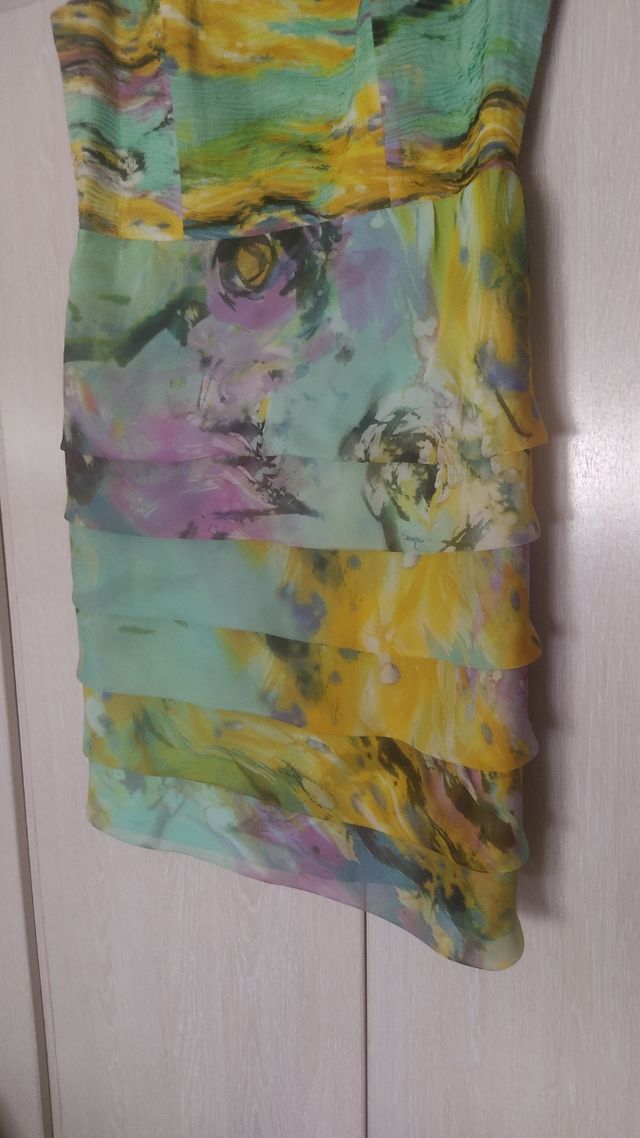 Vestido fiesta estampado multicolor