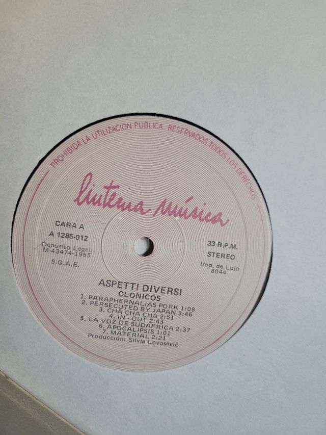 Vinilo Clonicos - Aspetti Diversi