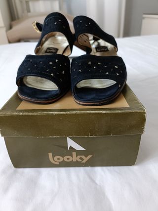 Sandalias Looky azul marino, talla 38