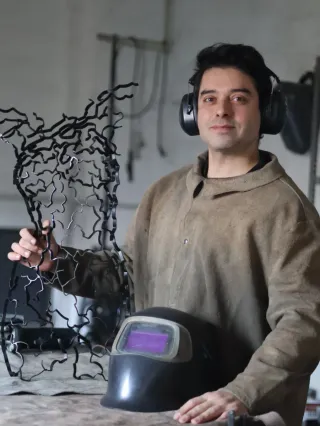 Escultura de metal Daphne