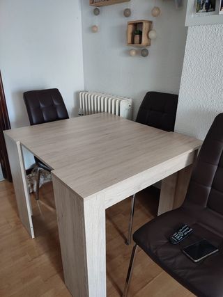 Mesa extensible madera - beige