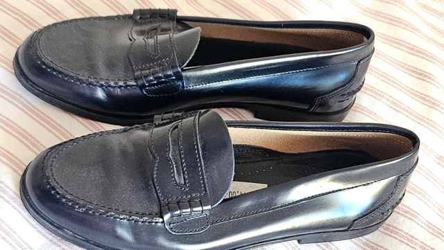 Zapatos niño piel negros - talla 35