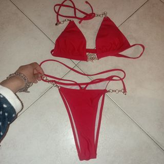 Vestito rosso Shein Tg S