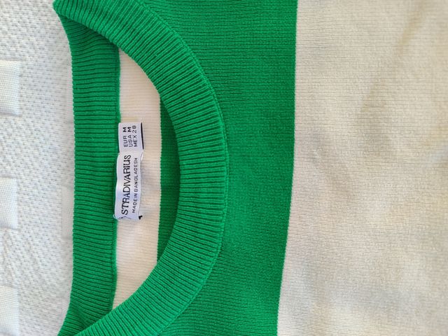 Jersey rayas verdes Stradivarius - Talla XS