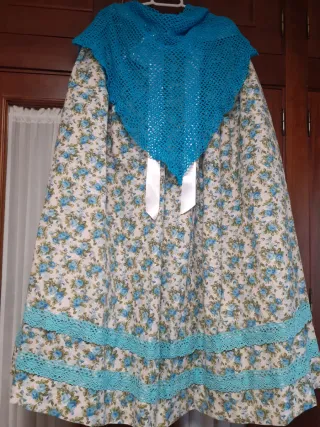 Zagalejo huertana azul y blanco