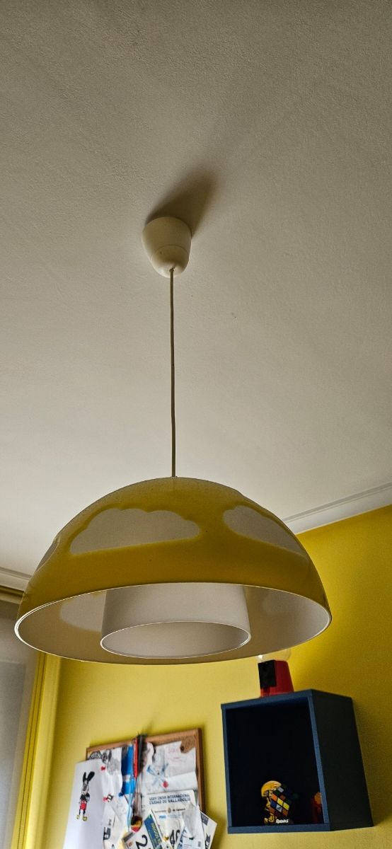 Lámpara techo infantil amarilla