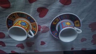3 Tazzine Caffè Multicolor