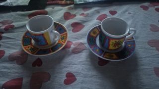 3 Tazzine Caffè Multicolor