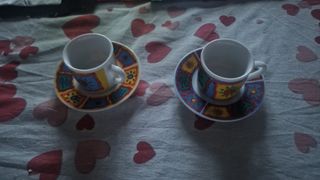 3 Tazzine Caffè Multicolor