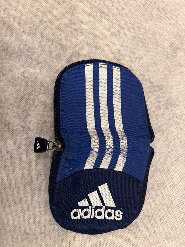 Portafoglio sportivo Adidas vintage blu e bianco
