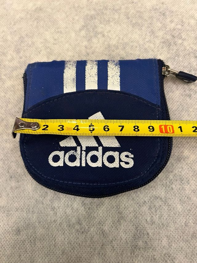Portafoglio sportivo Adidas vintage blu e bianco